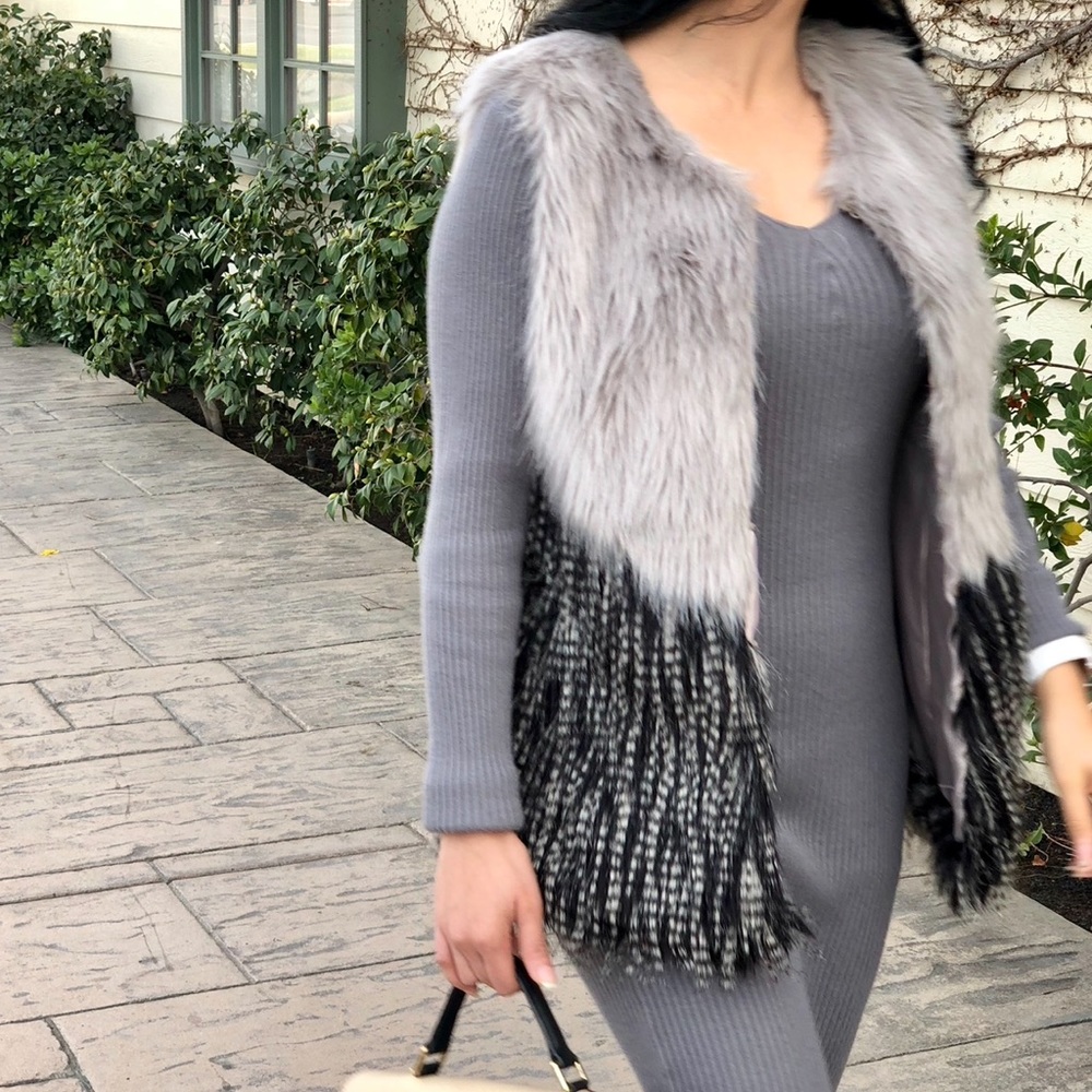 Yaira, Faux Fur Vest, Multi-Color size Small, true to size.